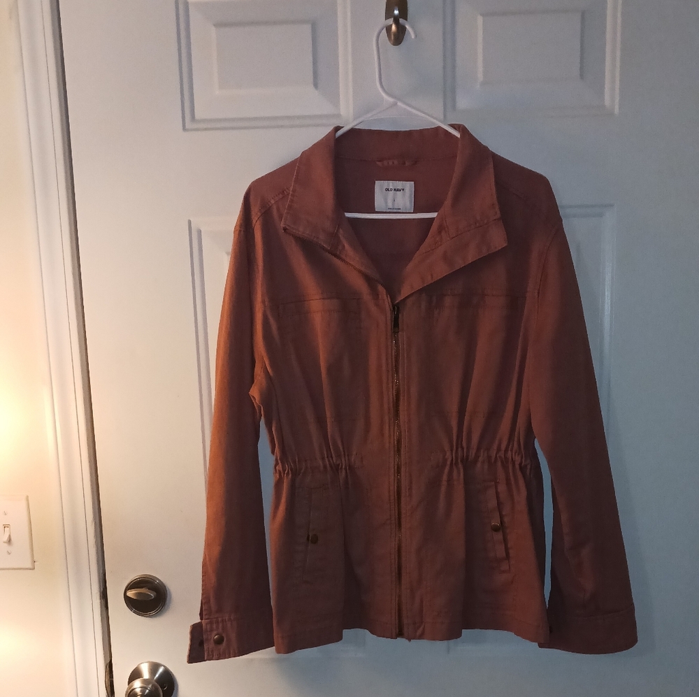 Old Navy Women's Rose Colored Utility Jacket Size L